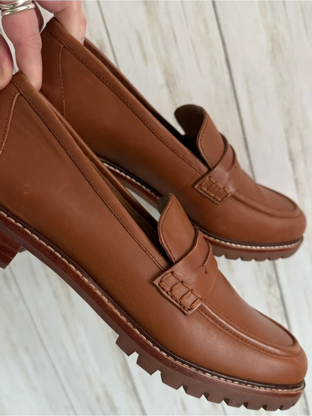 Madewell The Corinne Lugsole Loafer Brown Leather 9.5 NWOB - Picture 8 of 9